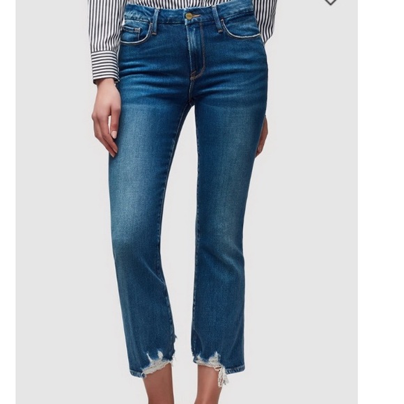 frame jeans le crop mini boot